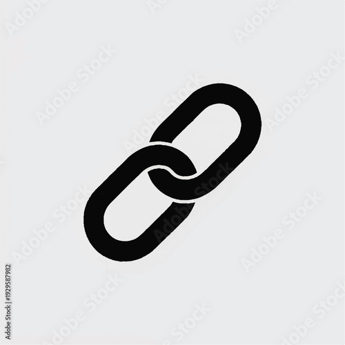chain connection icon minimal black vector symbol