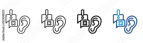 Rumors Icon Different Style Outline Collection Set Vector Illustration