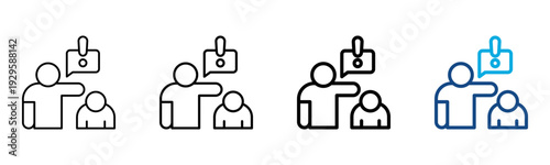 Insults Icon Different Style Outline Collection Set Vector Illustration