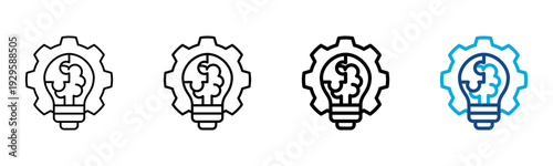 Innovation Icon Different Style Outline Collection Set Vector Illustration