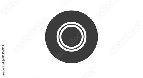 Black Vinyl Record with White Label.