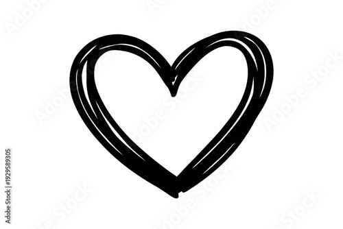 Hand drawn heart. Hand drawn love symbol 