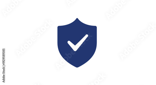 Blue Shield Icon with White Checkmark.