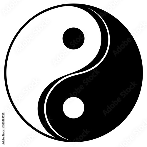 Yin Yang Symbol Balance Harmony Vector Illustration for Spiritual and Zen Design