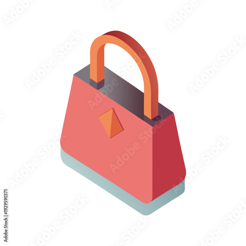 red padlock isolated on white background