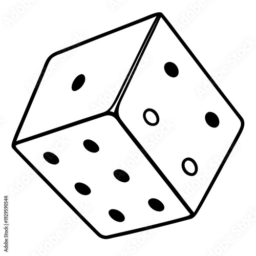 Dice Pair Vector Illustration – Realistic Casino Gambling Game Design Graphic