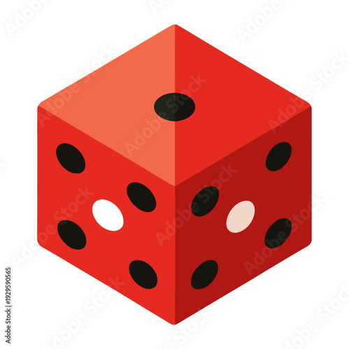 Dice Pair Vector Illustration – Realistic Casino Gambling Game Design Graphic