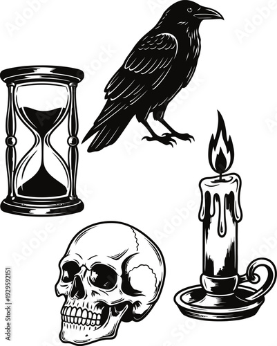Mysterious symbols of mortality and time