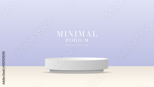 Minimalist podium stage on background for product presentation, Vector illustration EPS 10