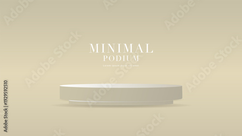 Minimalist podium stage on background for product presentation, Vector illustration EPS 10