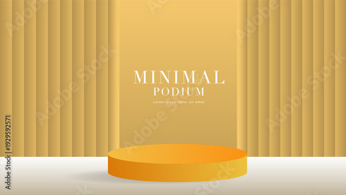 Minimalist podium stage on background for product presentation, Vector illustration EPS 10