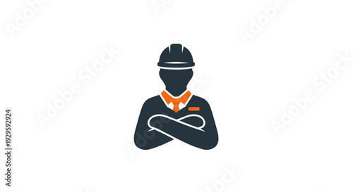 Construction Worker Icon Illustration Graphic Design.