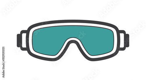 Diving Mask Illustration Simple Design.