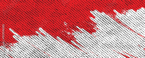 Red color pattern gradient grunge texture background. Dots pop art comics sport style vector illustration Abstract background dark red with modern corporate concept