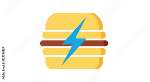 Hamburger Icon with Blue Lightning Bolt.