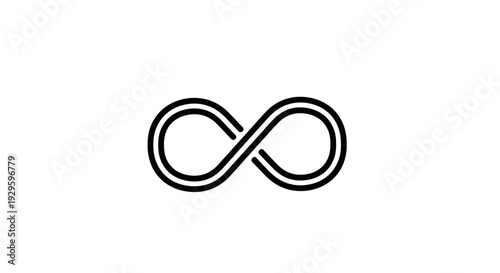 Infinity Symbol Isolated on White Background.