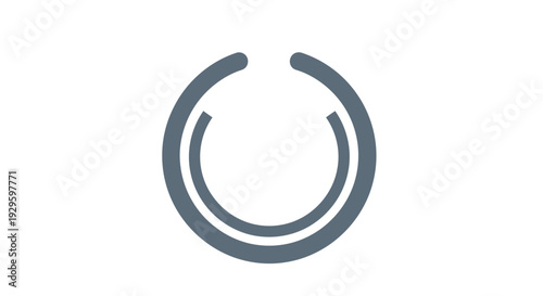 Metal Spring Clip Ring Isolated White.