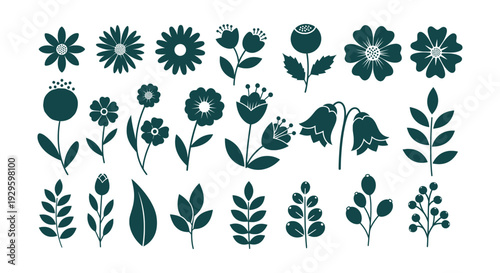 Christmas Winter Holiday Decorations Vector Elements Collection Festive Season Icons Graphic Set