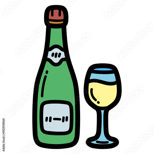 champagne illustration