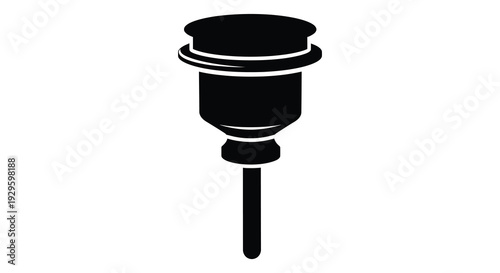 A stark black silhouette depicts a traditional tibetan butter lamp showcasing spiritual symbolism and reverence silhouette high quality professional