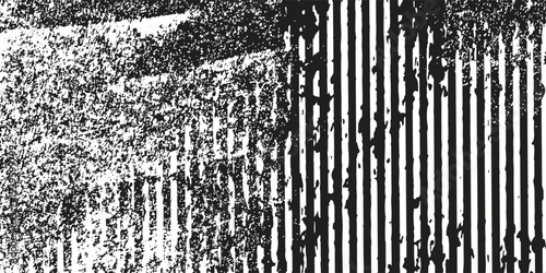 Abstract Black White Halftone Grunge Distress Texture Background