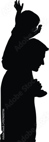 Silhouette of a mythical creature with antlers and wings