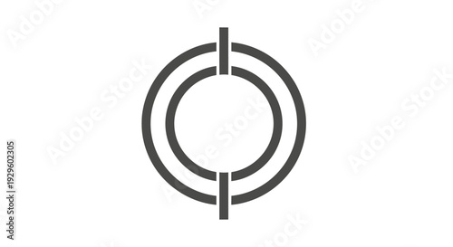 Simple black circular target symbol.