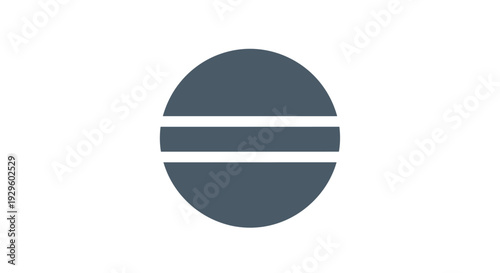 Simple Grey Circle Design Element Icon.