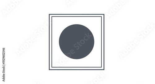 Simple Grey Circle Design Element.