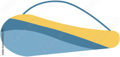 Stylish badminton racket bag icon for sports equipment storage and athlete fitness travel accessories illustration.