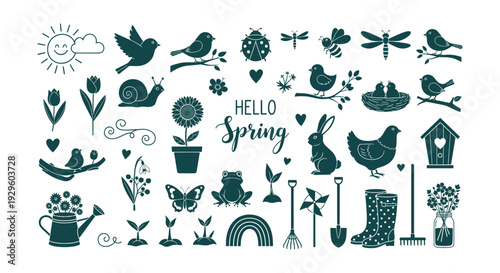 Festive Christmas Holiday Vector Elements Collection Winter Season Decorations Icons Set