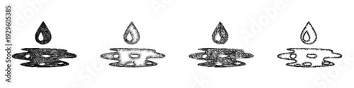 Sketch spill icon design set