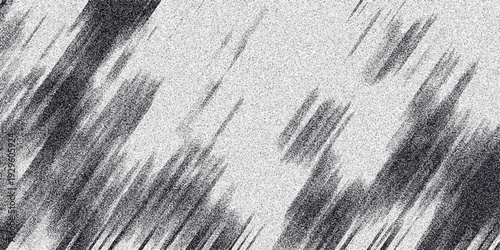 Dynamic monochrome abstract background with diagonal brush strokes and a fine grainy texture, evoking a sense of movement and artistic expression