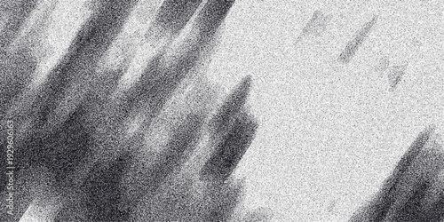 Dynamic monochrome abstract background with diagonal streaks of dark shadow and grainy texture creating a sense of movement and depth