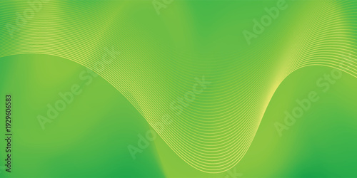 Modern wave lines, green abstract background design eps 10.