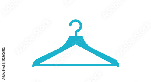 Blue Plastic Coat Hanger Illustration.