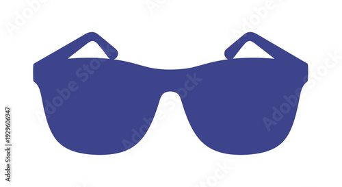 Blue Sunglasses Isolated on White Background.