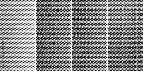 Halftone gradient a series of dots transitions from white to black