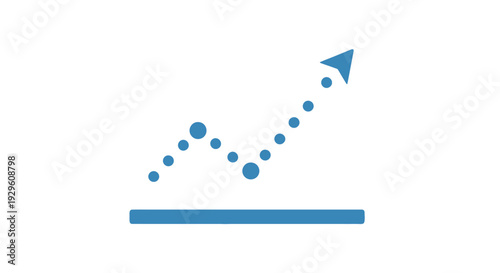 Blue Arrow Graph Growing Upward Trend.