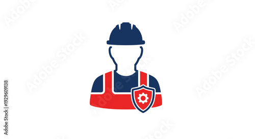 Construction worker with safety gear on.