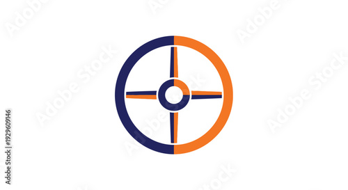 Crosshair Target Circle Design Element.