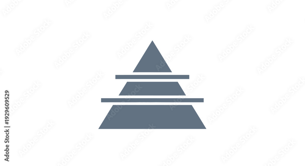 Fototapeta premium Geometric shapes stacked pyramid structure.