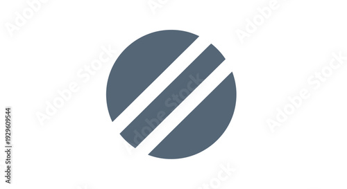 Gray circle with white lines.