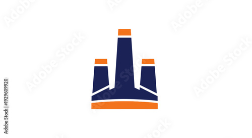 Industrial factory smokestacks emitting pollution.