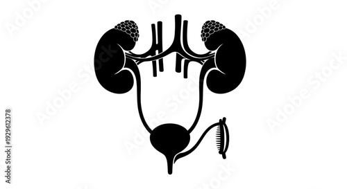 Human Urinary System Anatomy Diagram.