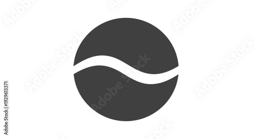 Simple Black Circle Logo Design.