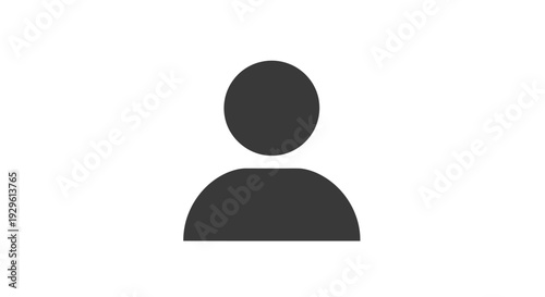 Simple User Icon Symbol Representation.
