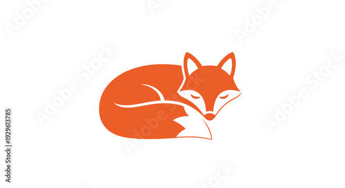 Sleeping Orange Fox Closeup Profile View.