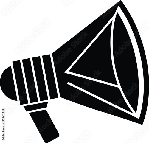 Megaphone Bullhorn Announcement Silhouette Icon