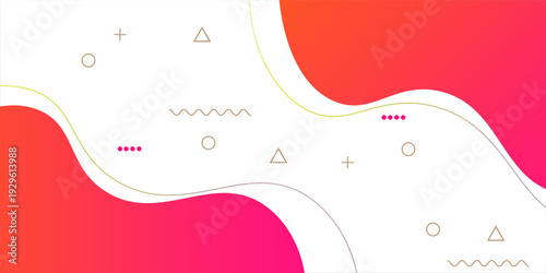 Colorful banner template with gradient color. Design with liquid form. with a combination of yellow and pink with a modern and luxurious concept